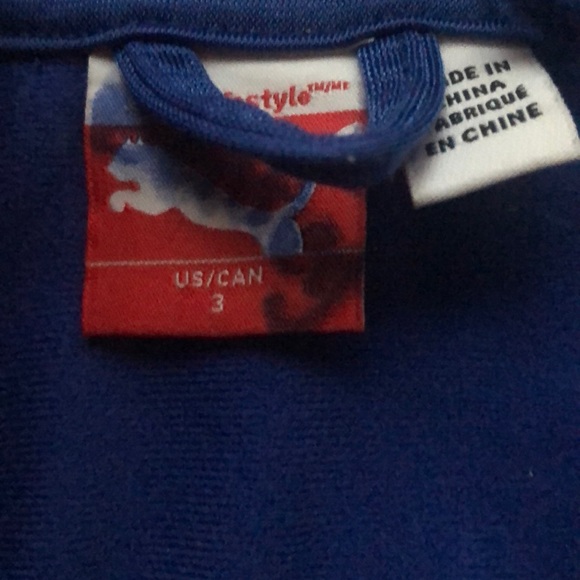 Boys Puma Zip Up Track Jacket Sz 3 - Picture 3 of 4